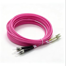 1‑10M LC UPC‑ST UPC Duplex OM4 50/125 Fiber Patch Cord LSZH 40G/100G LAN picture