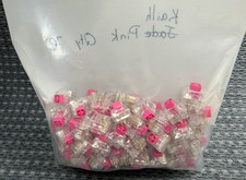 KAILH PINK BOX SWITCHES 70 pieces,  Clear housings, GENUINE,  NEW. picture