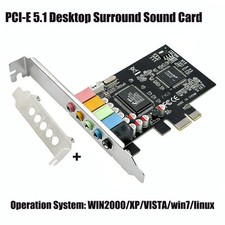 PCIe x1 Sound Card 5.1ch CMI8738 Chipset w/Low Profile Bracket US Stock picture