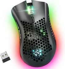 WOLFLAWS KM-1 RGB WIRED GAMING MOUSE 8 BUTTONS HONEYCOMB DESIGN NEW IN BOX picture