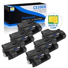 6PK High Yield CE390X 90X Toner Cartridge for HP LaserJet 600 M602x M603dn picture