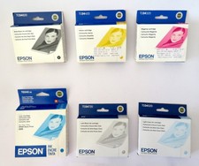 EPSON New Genuine Ink Stylus Photo 2200 Group of SIX Color Cartridges - Expired picture