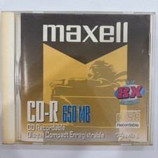 Maxell CD-R74 Blank Compact Discs Recordable 74 Min 650MB Vintage picture