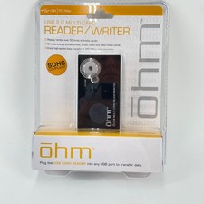 Ohm USB 2.0 Multi-Card Reader Writer SDHC CF MS MMC Model CDR-500 New Open Box picture