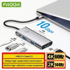 6-in-1 USB C Hub:4K HDMI,100W PD,10Gbps High-Speed Data for MacBook,Dell,HP,ect. picture