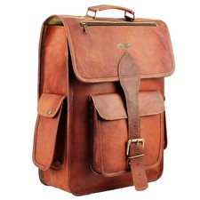 16 Inch Genuine Leather Backpack for Women and Mens Leather backpack Office Bag picture