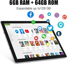 AEEZO 10 Inch Android 13 Tablet 6GB RAM 64GB Quad Core 1280×800 HD+IPS Screen picture
