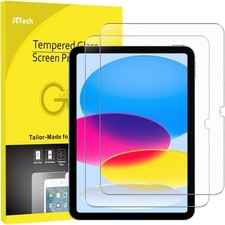 JETech 2-Pack Tempered Glass Film Screen Protector for iPad 11th/10th Gen, Clear picture