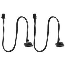 Mini 4Pin to SATA Power Cables 4 Pin to 15 Pin Black 2Pcs picture