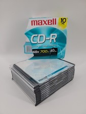 Maxell CD-R 10 Pack — 48x, 700MB, 80 Minute, Data/Computer Use — New Open Box picture