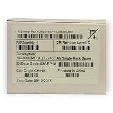 NEW Symbol OEM BTRY-MC3XKAB0E  2740mAh Battery for Symbol MC3000/MC3100 Single picture