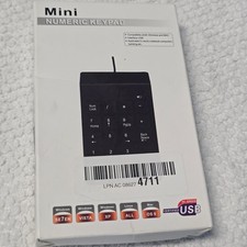 Wired USB Numeric Keypad 18 Key Number Pad Keyboard for Laptop PC Windows Mac G3 picture