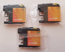 Jarbo, LC103XL, Replacement ink Cartridges, Yellow, Lot of 3, New Sealed picture