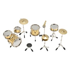8Pcs Mini Drum Model Kit - Miniature Musical Instrument Set for Home Decor, R... picture