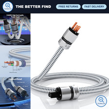 12AWG HiFi Audio Power Cord, Pure Copper IEC320 C13 Connector, 1.5M Length picture