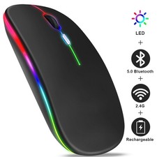 2.4GHz USB Wireless Mouse Rechargeable 1600DPI RGB for PC Laptop Gamer picture