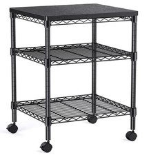 BLACK - HUANUO PRINTER STAND, 3 TIER PRINTER CART FOR STORAGE, HNPS01 picture