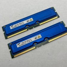 256MB 2x128mb 711-45 184 pin RDram Memory Rambus ECC Samsung MR 128mb / 8 ECC picture