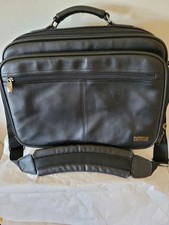 Laptop Computer Bag 16 inches Black Faux Leather picture