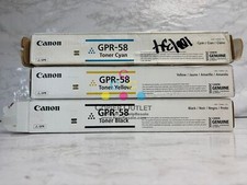 3 Open OEM Canon IRA C256,C257,C356,C357 Toners GPR-58 CYK (water damaged box) picture