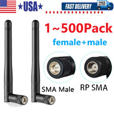 500X RP-SMA Antenna for WiFi 2.4GHz 5Ghz Wireless Router or Card Female Pin LOT picture