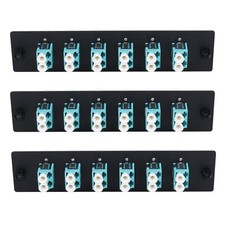 - 12 Fibers LC to LC OM3 Duplex Multi Mode Fiber Patch Panel with 3 pcs LC/LC... picture