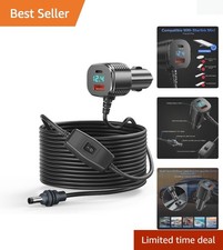 16.4FT Starlink Mini Power Cable: 3-in-1 Car Charger with Digital Monitor picture