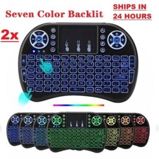 2.4gHz_Backlit Mini Wireless Handheld Keyboard Mouse Touchpad - 7 COLOR -3 pack picture