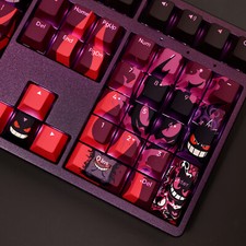 Gengar Keycaps 108 Keys PBT Translucent Five-Sided Sublimation Set picture