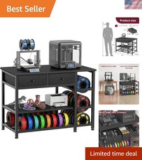3D Printer Stand with Filament Storage - Heavy Duty 3-Tier 3 D Printer Table ... picture