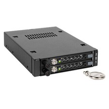 ICY DOCK Rugged Full Metal 2 x 2.5” SATA/SAS HDD & SSD Mobile Rack for Ext picture