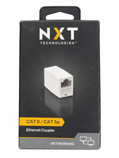 Lot of 6 NXT NX56843 Cat6 Cat5e RJ45 Ethernet Couplers White New in Boxes picture