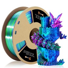 LOVOON 3D Printer Filament, Silk PLA Filament Tricolor, GreenRedBlue 1kg picture