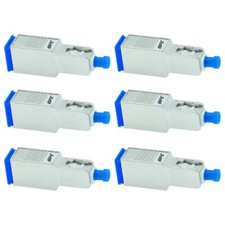 6 Pcs 3dB SC UPC Connector Fiber Optic Optical Single Mode Attenuator Metal Blue picture