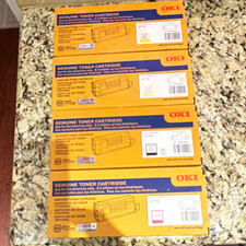 OKI Genuine C712 Laser Toner Set of 4 Comes with Black/Magenta and 2 Yellow picture
