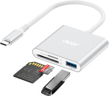 Acer SD Card Reader USB C, 3 in 1 Memory Card Reader with Dual Slots/Usb3.0 | picture