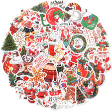 100 PCS Christmas Stickers, Cute Christmas Vinyl Stickers for Water Bottles Scra picture