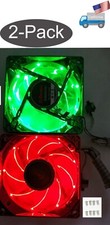 2-Pack: Enermax 80mm x 25mm Green/Red LED Smart Case Fan 3pin + Thermal Control picture