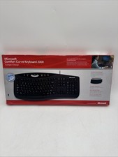 SEALED Microsoft Comfort Curve 2000 Keyboard Wired USB Ergonomic Compact Design picture