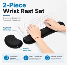 Keyboard Mouse Wrist Rest Set Memory Foam Gel Support Ergonomic Cushion picture