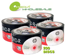 200 HP Blank 16X DVD-R DVDR Logo Branded 4.7GB Media Disc 4x50pk picture