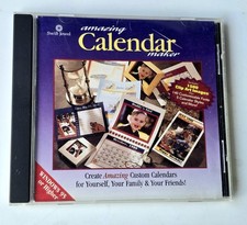 Amazing Calendar Maker CD-ROM Windows 95 Software Vintage Graphic Design Tool picture