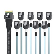 10Gtek SlimSAS 8i to 8xSATA, SFF-8654 Host/RAID SATA 8654 - 1PC  picture
