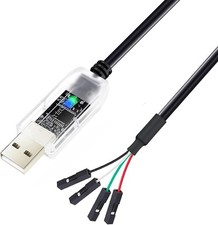 USB to TTL UART Serial Adapter PL2303 3.3V 4-Pin Debug Cable 3FT for PC & Linux picture