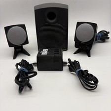 Boston Acoustics BA745 Powered 3-Piece Computer Speaker System Tested Works picture