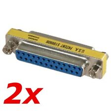 2 Pack DB25 25-Pin Serial D-SUB Female to Female Gender Changer Coupler Adapter picture