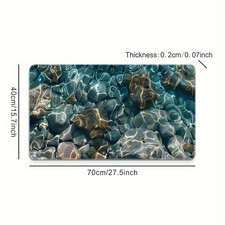 Extra Large Gaming Mouse Pad with Abstract Stone Design, Non-Slip Rubber Base, picture