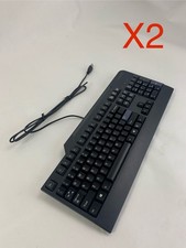 Lenovo KB1021 Wired USB Keyboard Black Full Size OEM PC - Untested - Lot of 2 picture