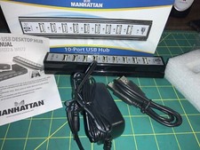 Manhattan 10 Port Us8b Hub  Hi Speed  With Power Supply picture