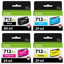 712XL 712 Ink Cartridges High Yield Replacement for HP 712 712XL Ink for picture